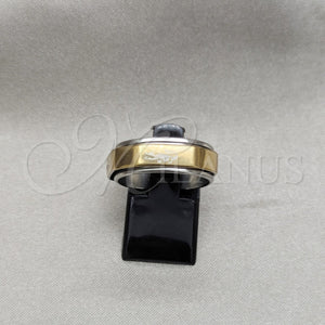 Anillo de Hombre 01.63.0621.07 Acero Inoxidable, Diseño de Delfín y Corazón, Pulido, Tono Dorado (Size 7)