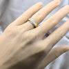 Anillo de Hombre 01.63.0622.09 Acero Inoxidable, Diseño de Pies y Duplo, Pulido, Tono Dorado (Size 9)