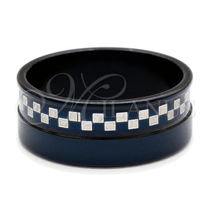 Anillo de Hombre 01.63.0623.07 Acero Inoxidable, Pulido, Rodinado Negro (Size 7)