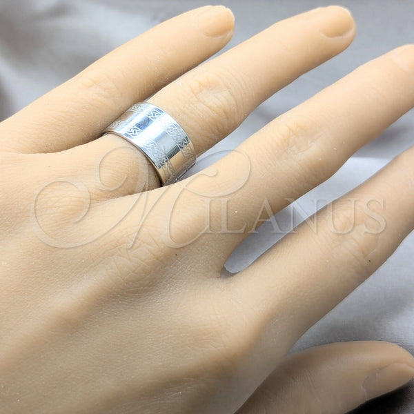 Anillo de Hombre 01.63.0632.08 Acero Inoxidable, Pulido, Tono Plateado (Size 8)
