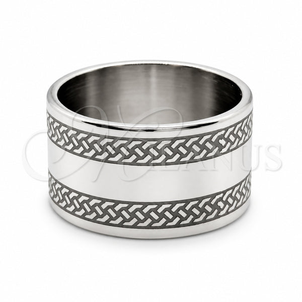 Anillo de Hombre 01.63.0632.08 Acero Inoxidable, Pulido, Tono Plateado (Tamaño 8)