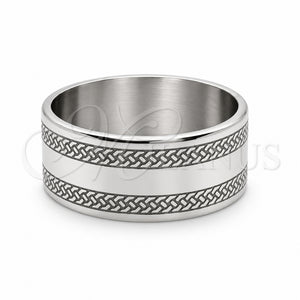 Anillo de Hombre 01.63.0632.11 Acero Inoxidable, Pulido, Tono Plateado (Tamaño 11)