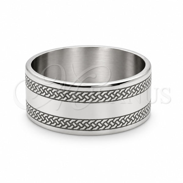 Anillo de Hombre 01.63.0632.11 Acero Inoxidable, Pulido, Tono Plateado (Tamaño 11)