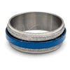 Anillo de Hombre 01.63.0633.11 Acero Inoxidable, Esmaltado Azul, Tono Plateado (Size 11)