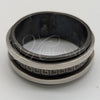 Anillo de Hombre 01.63.0634.05 Acero Inoxidable, Diseño de Duplo, Pulido Negro, Rodinado Negro (Size 5)