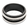 Anillo de Hombre 01.63.0634.05 Acero Inoxidable, Diseño de Duplo, Pulido Negro, Rodinado Negro (Size 5)