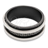 Anillo de Hombre 01.63.0634.06 Acero Inoxidable, Diseño de Duplo, Pulido Negro, Rodinado Negro (Size 6)