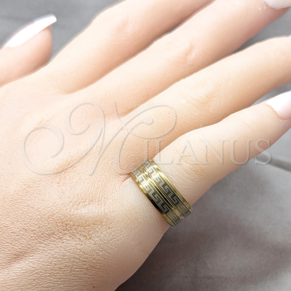 Anillo de Hombre 01.63.0636.07 Acero Inoxidable, Pulido, Tono Dorado (Size 7)