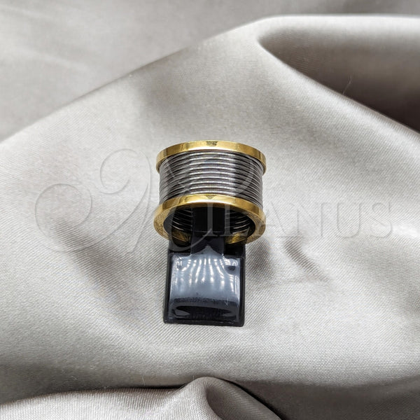 Anillo de Hombre 01.63.0639.06 Acero Inoxidable, Diseño de Espiral, Pulido, Tono Dorado (Size 6)