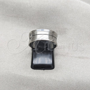 Anillo de Hombre 01.63.0641.07 Acero Inoxidable, Diseño de Delfín y Escorpión, Pulido Negro, Tono Plateado (Size 7)