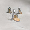 Juego de Arete y Dije de Adulto 10.63.0619 Acero Inoxidable, Diseño de Corazón, con Blanca Zirconia Cubica, Pulido, Tono Plateado