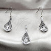 Juego de Arete y Dije de Adulto 10.63.0640 Acero Inoxidable, Pulido Blanco, Tono Plateado