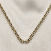 Gargantilla Basica 04.213.0353.24 Oro Laminado, Diseño de Rolo, Pulido, Tono Dorado (Thickness, 24 Inches Length)