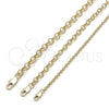 Gargantilla Basica 04.213.0353.24 Oro Laminado, Diseño de Rolo, Pulido, Tono Dorado (Thickness, 24 Inches Length)