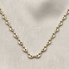 Gargantilla Elegante 04.213.0354.24 Oro Laminado, Diseño de Puff Mariner, Pulido, Tono Dorado (Thickness, 24 Inches Length)