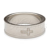 Anillo de Hombre 01.63.0646.06 Acero Inoxidable, Diseño de Cruz, Mate, Tono Plateado (Size 6)