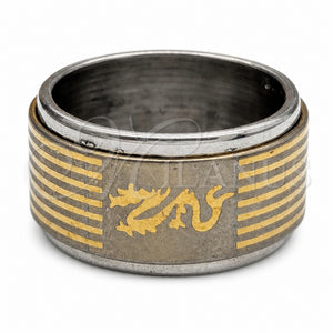 Anillo de Hombre 01.63.0647.06 Acero Inoxidable, Diseño de Amor y Corazón, Pulido, Tono Dorado (Size 6)