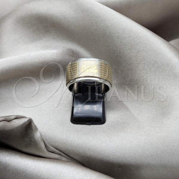Anillo de Hombre 01.63.0647.09 Acero Inoxidable, Diseño de Amor y Duplo, Pulido, Tono Dorado (Size 9)