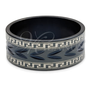 Anillo de Hombre 01.63.0649.06 Acero Inoxidable, Pulido Negro, Rodinado Negro (Size 6)