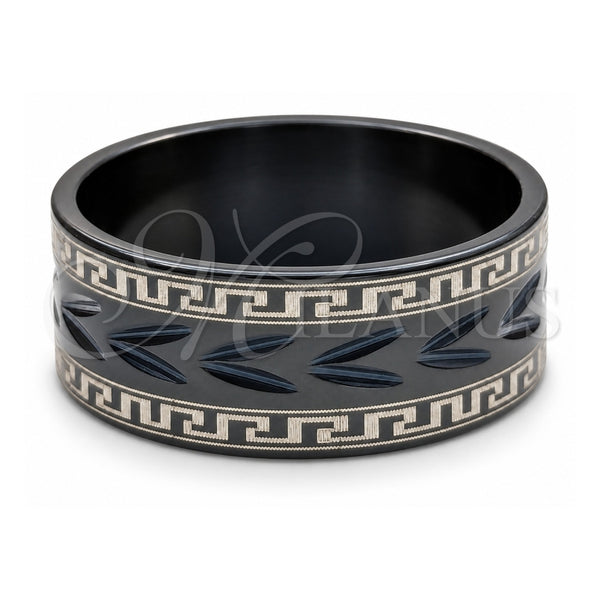 Anillo de Hombre 01.63.0649.08 Acero Inoxidable, Pulido Negro, Rodinado Negro (Tamaño 8)