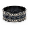 Anillo de Hombre 01.63.0649.08 Acero Inoxidable, Pulido Negro, Rodinado Negro (Tamaño 8)