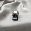 Anillo de Hombre 01.63.0650.08 Acero Inoxidable, Diseño de Duplo, Pulido Negro, Tono Plateado (Size 8)