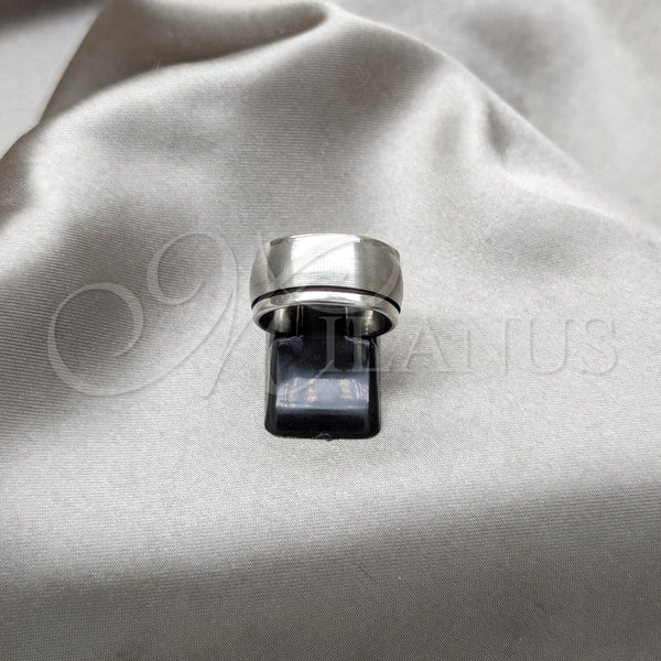 Anillo de Hombre 01.63.0650.06 Acero Inoxidable, Pulido Negro, Tono Plateado (Size 6)