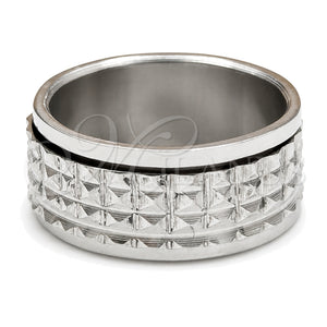Anillo de Hombre 01.63.0651.04 Acero Inoxidable, Diseño de Duplo, Pulido, Tono Plateado (Size 4)