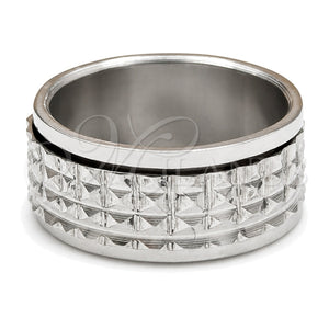 Anillo de Hombre 01.63.0651.04 Acero Inoxidable, Diseño de Duplo, Pulido, Tono Plateado (Size 4)