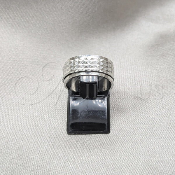 Anillo de Hombre 01.63.0651.05 Acero Inoxidable, Diseño de Duplo, Pulido, Tono Plateado (Size 5)