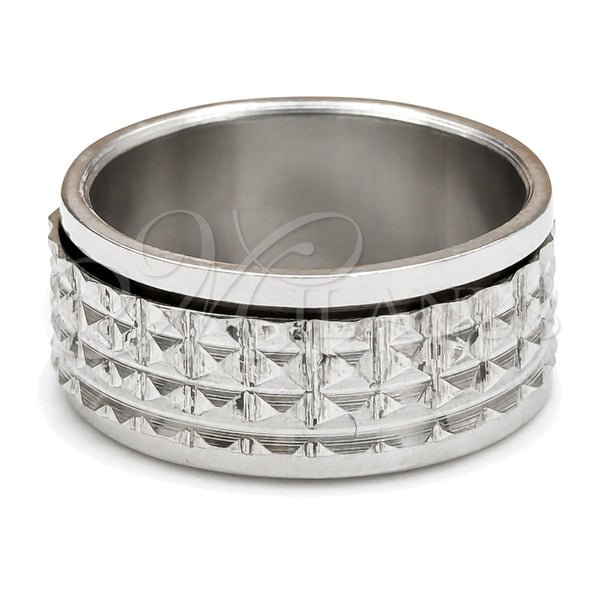 Anillo de Hombre 01.63.0651.05 Acero Inoxidable, Diseño de Duplo, Pulido, Tono Plateado (Size 5)