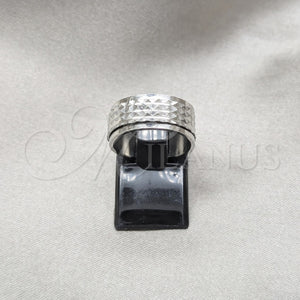 Anillo de Hombre 01.63.0651.07 Acero Inoxidable, Diseño de Duplo, Pulido, Tono Plateado (Size 7)
