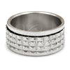 Anillo de Hombre 01.63.0651.07 Acero Inoxidable, Diseño de Duplo, Pulido, Tono Plateado (Size 7)