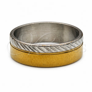 Anillo de Hombre 01.63.0653.06 Acero Inoxidable, Pulido, Tono Dorado (Size 6)