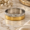 Anillo de Hombre 01.63.0653.07 Acero Inoxidable, Pulido, Tono Dorado (Tamaño 7)