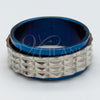 Anillo de Hombre 01.63.0656.06 Acero Inoxidable, Diseño de Duplo, Esmaltado Azul, Tono Plateado (Size 6)
