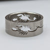 Anillo de Hombre 01.63.0661.09 Acero Inoxidable, Diseño de Mariposa y Escorpión, Pulido, Tono Plateado (Size 9)