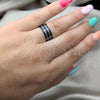 Anillo de Hombre 01.63.0663.07 Acero Inoxidable, Pulido Negro, Rodinado Negro (Size 7)