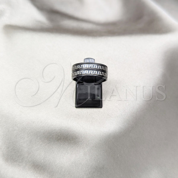 Anillo de Hombre 01.63.0663.07 Acero Inoxidable, Pulido Negro, Rodinado Negro (Size 7)