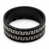 Anillo de Hombre 01.63.0663.07 Acero Inoxidable, Pulido Negro, Rodinado Negro (Tamaño 7)