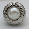 Anillo Elegante 01.63.0664.10 Acero Inoxidable, con Blanca Perla, Pulido, Tono Plateado (Size 10)