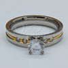 Anillo Elegante 01.63.0666.09 Acero Inoxidable, con Blanca Zirconia Cubica, Pulido, Tono Plateado (Size 9)