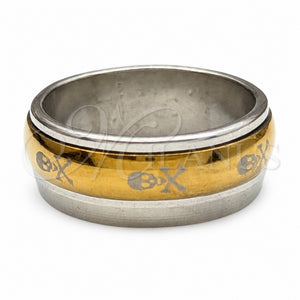 Anillo de Hombre 01.63.0668.06 Acero Inoxidable, Pulido, Tono Dorado (Size 6)