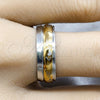 Anillo de Hombre 01.63.0668.10 Acero Inoxidable, Diseño de Amor y Duplo, Pulido, Tono Dorado (Tamaño 10)