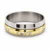 Anillo de Hombre 01.63.0668.10 Acero Inoxidable, Diseño de Amor y Duplo, Pulido, Tono Dorado (Tamaño 10)