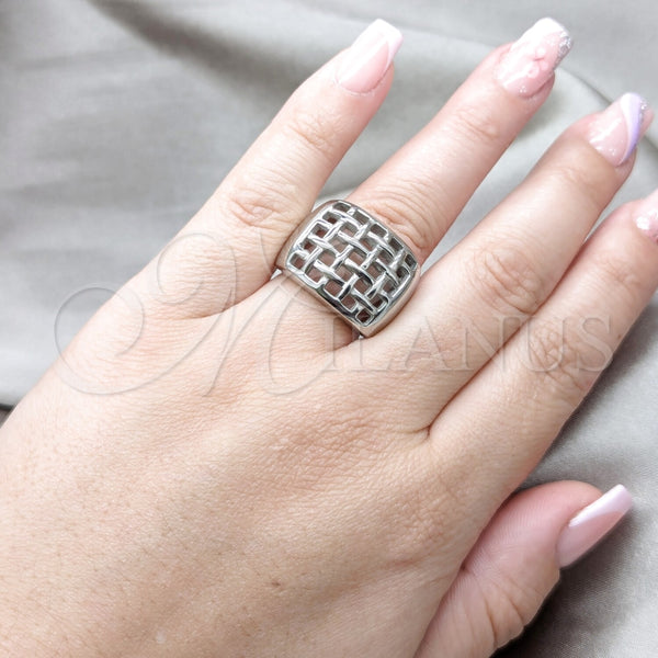 Anillo de Hombre 01.63.0669.08 Acero Inoxidable, Pulido, Tono Plateado (Size 8)