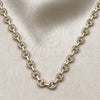 Gargantilla Elegante 04.63.1401.20 Oro Laminado, Diseño de Puff Mariner, con Blanca Micro Pave, Pulido, Tono Dorado (Thickness, 20 Inches Length)