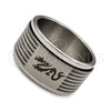 Anillo de Hombre 01.63.0671.06 Acero Inoxidable, Diseño de Largatija y Libélula, Pulido, Tono Plateado (Size 6)