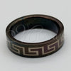 Anillo de Hombre 01.63.0672.05 Acero Inoxidable, Pulido Negro, Rodinado Negro (Size 5)
