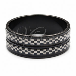 Anillo de Hombre 01.63.0673.08 Acero Inoxidable, Pulido Negro, Rodinado Negro (Size 8)